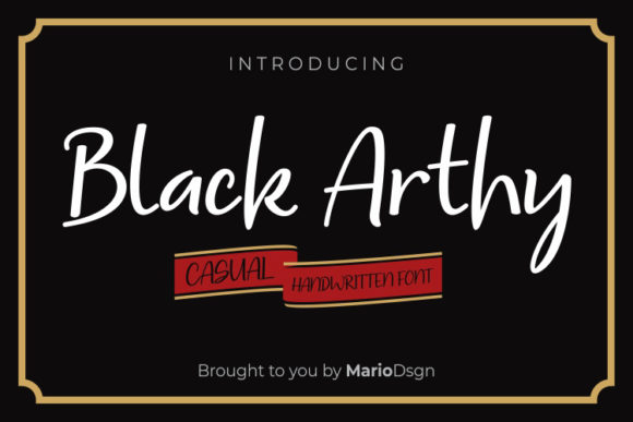 Black Arthy: A Handwritten Typeface for Memorable Branding and Marketing