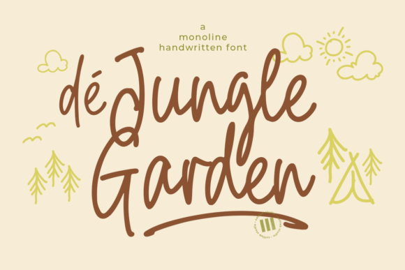 De Jungle Garden: A Handwritten Font for Creative Makers