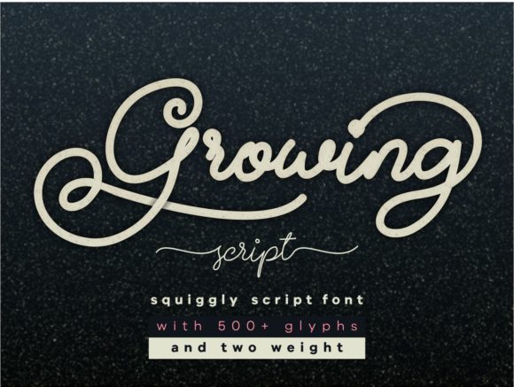 Growing Font: Elevate Your Brand with Modern Script Typography