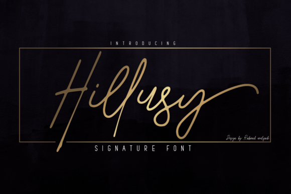 Hillusy: A Script Font with Personality