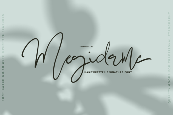 Megidame Font: A Handwritten Typeface for Crafters and Creators
