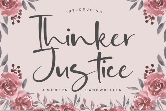 Thinker Justice: A Modern Handwritten Typeface for Editorial Design